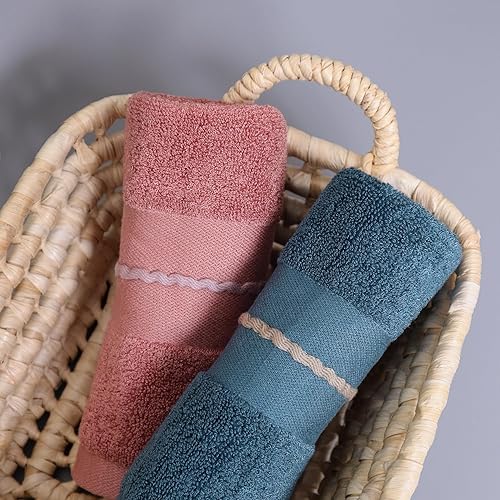 Miniatura 4 de SERISIMPLE Juego de 4 paños de viscosa de bambú de alta calidad, 13 x 13 pulgadas, suaves y absorbentes, duraderos y cómodos, adecuados para cuerpo