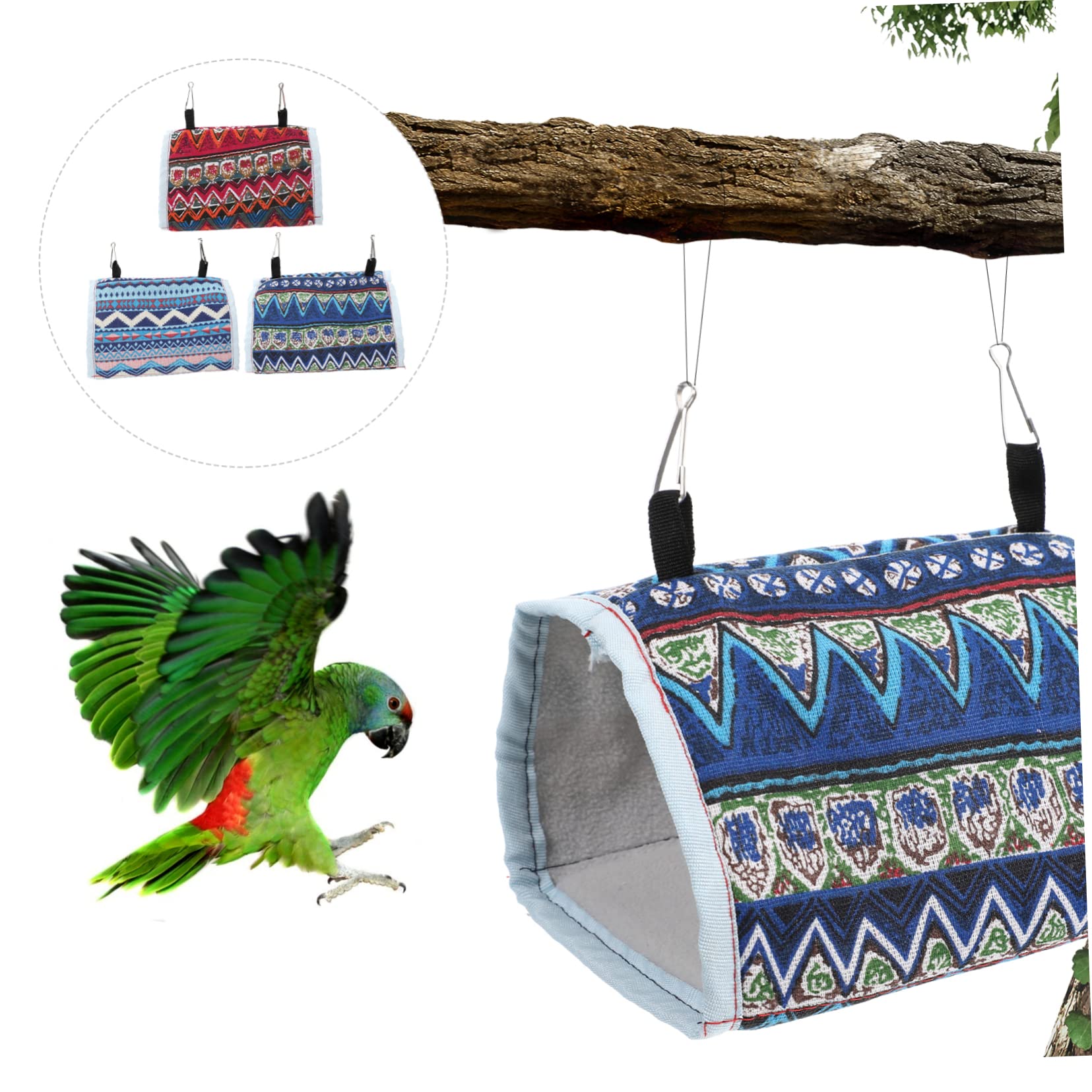BESPORTBLE 9pièces Hamac Suspendu pour Oiseaux Tente pour Perruches Et Perroquets De Cages Colorées Petits Modèles