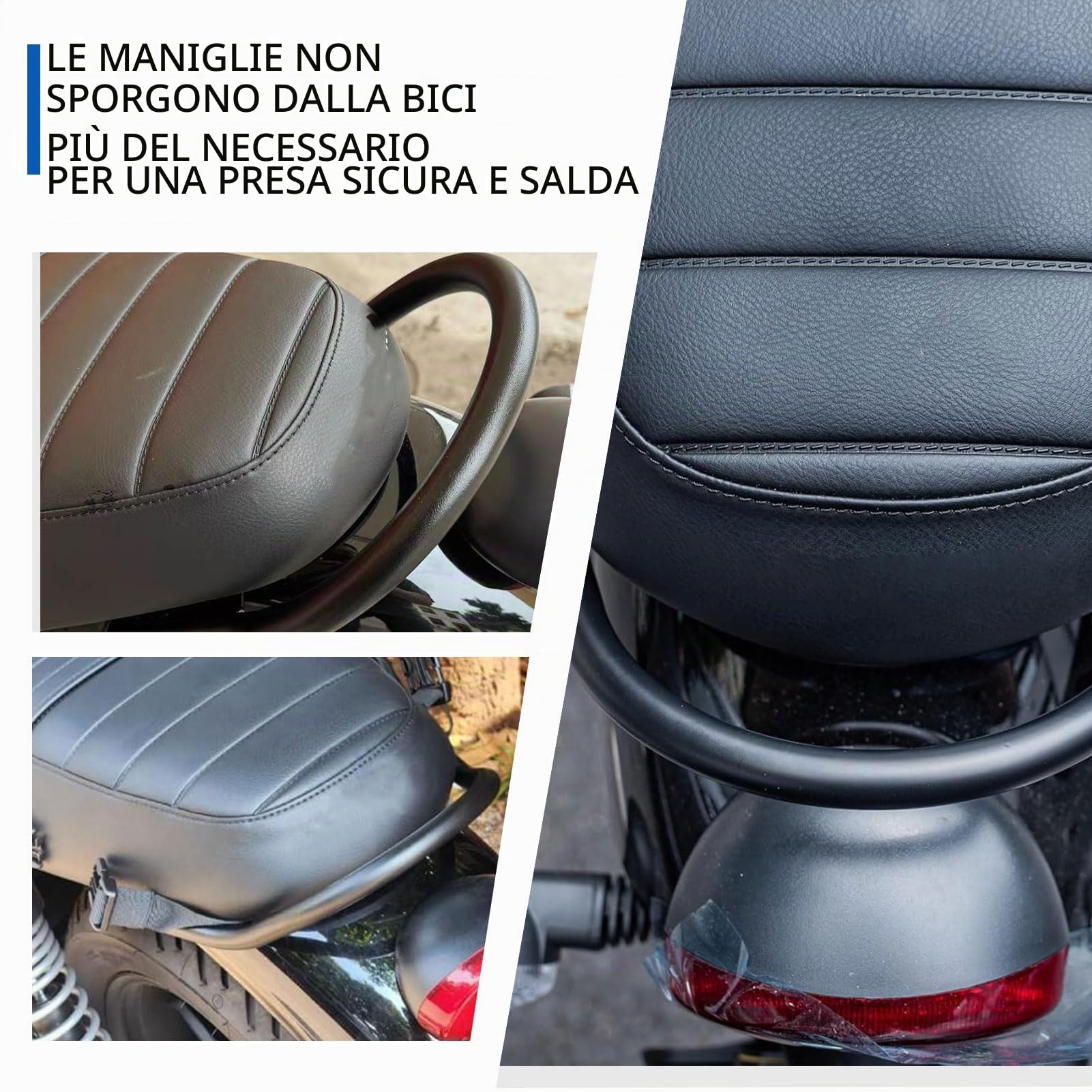 Maniglie per barra di sostegno per sedile posteriore passeggero, maniglia per bracciolo del sedile, portapacchi adatto per Street Twin 900 2016-2023 Speed ​​Twin 900 Accessori 2023-2024