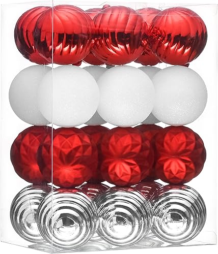 Miniatura 13 de Valery Madelyn Juego de adornos de Navidad para árbol de Navidad, 24 quilates, adornos de bolas inastillables de color azul marino, adorno colgante