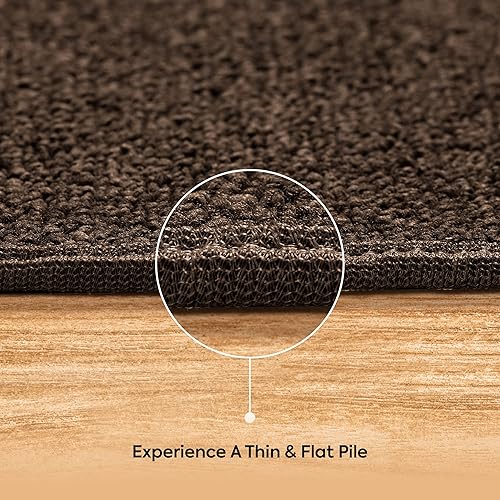 Miniatura 6 de Furnish my Place Alfombra moderna de color sólido comercial para interiores y exteriores, color chocolate, de 3 x 5 pies, apta para mascotas y