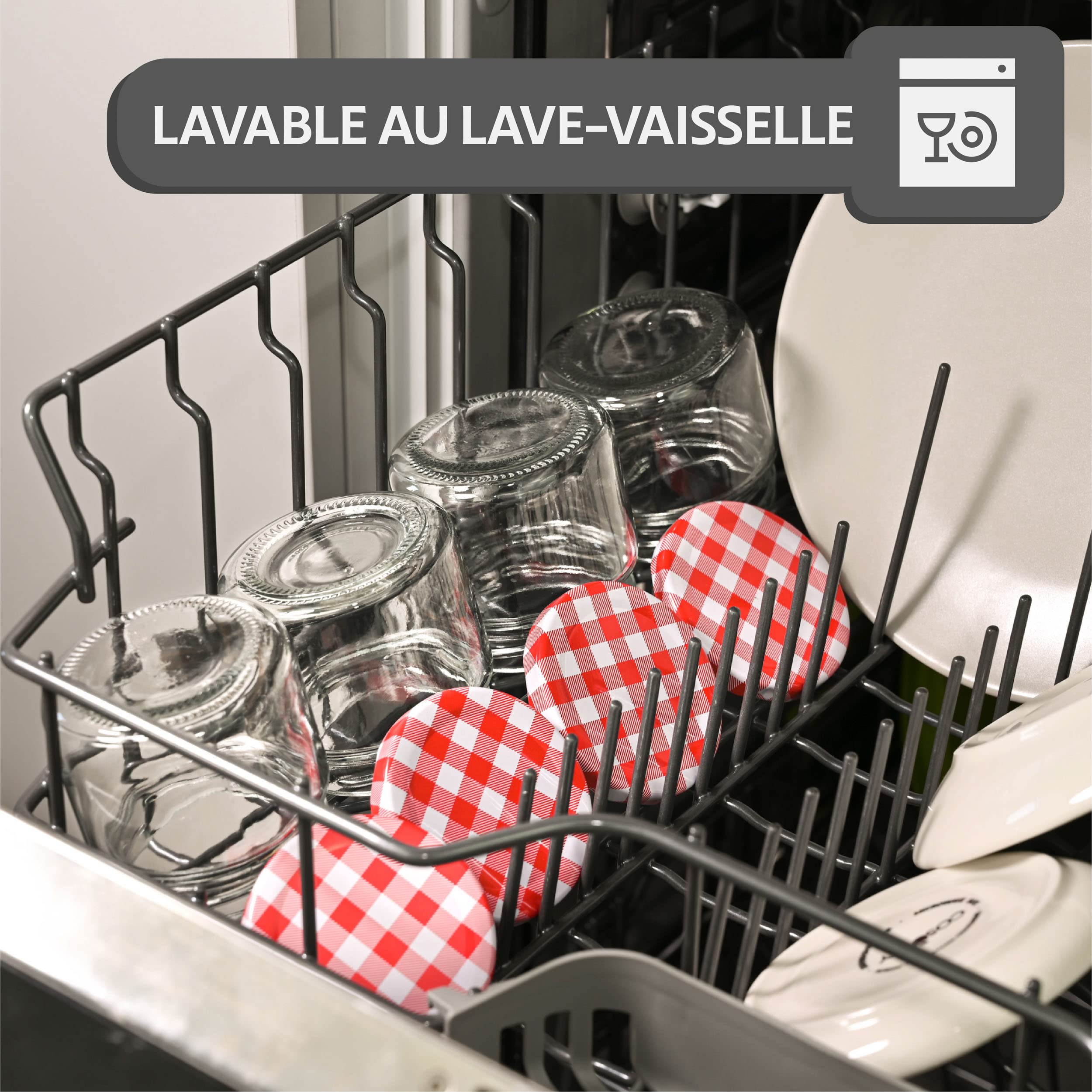 Praknu Lot de 25 Pots à Confiture en Verre 125 ml – Hermétiques – Avec Étiquettes et Marqueur – Bocaux en Verre pour Conserves – Lavables au Lave Vaisselle – Petits Pots à Confiture Vides