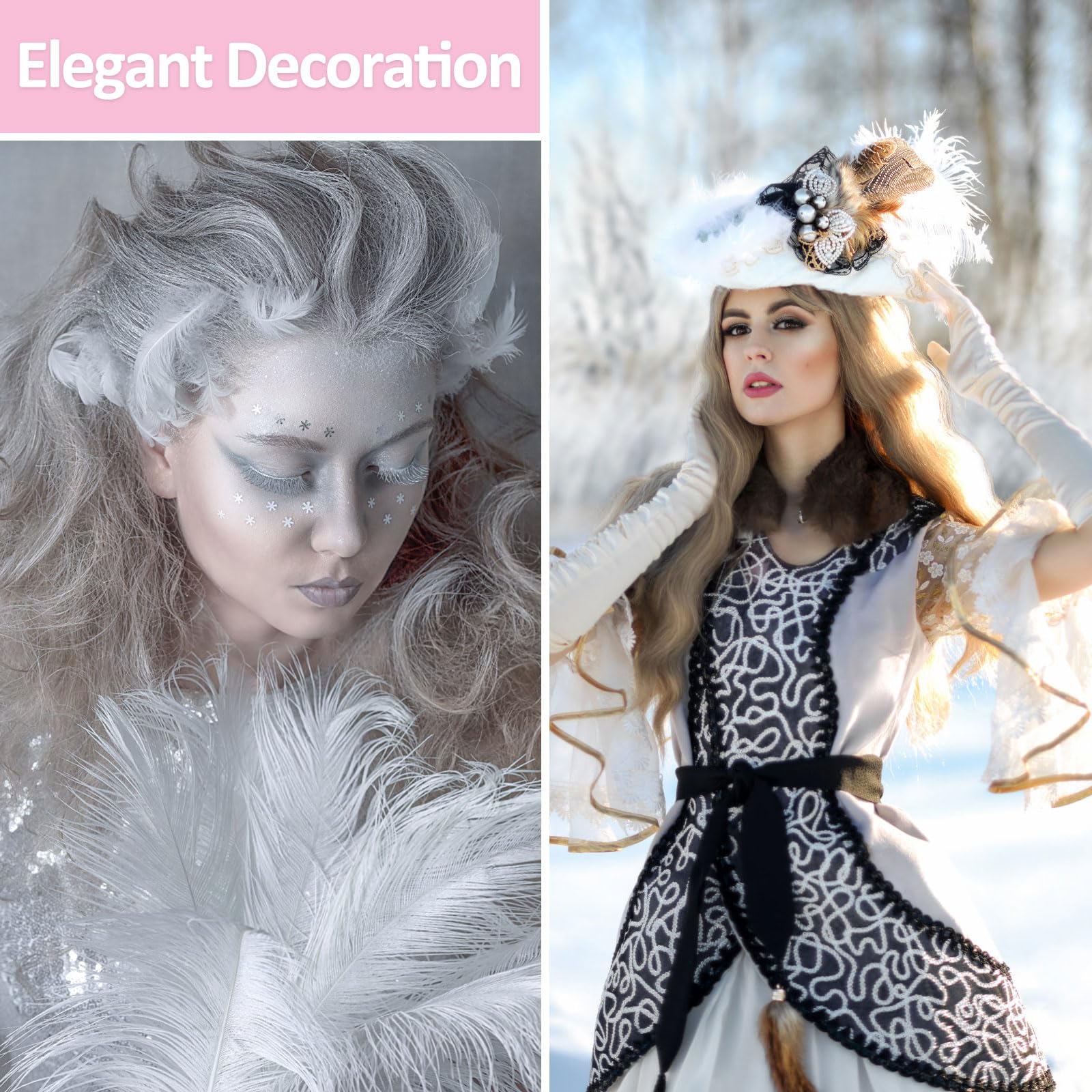 20 plumas de avestruz, plumas naturales para manualidades, plumas de avestruz blancas, 20-25 cm, plumas grandes para bodas, fiestas, carnaval, hogar, decoración de mesa, manualidades