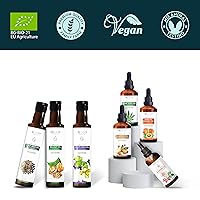 Vista 6 de Essences Bulgaria Aceite de semilla de cáñamo orgánico de 3.4 onzas líquidas 3.4 fl oz Aceite 100% natural prensado en frío Calidad