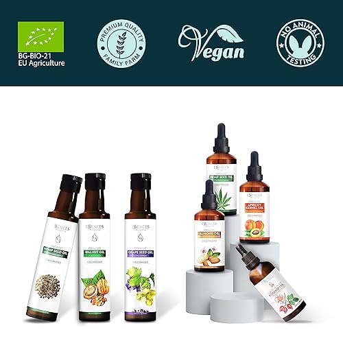 Miniatura 6 de Essences Bulgaria Aceite orgánico de albaricoque de 3.4 onzas líquidas  3.4 fl oz  Aceite 100% natural prensado en frío  Calidad terapéutica  Granja