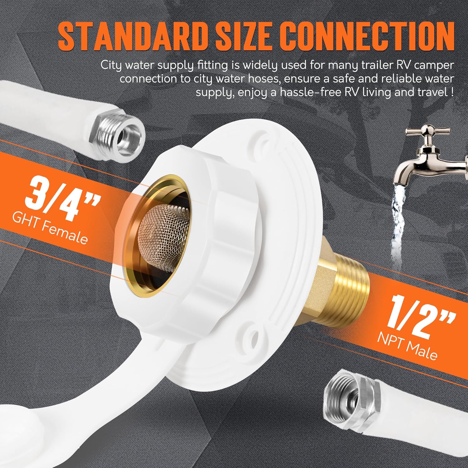 TONDA RV City Water Inlet and Extended Lug Wrench