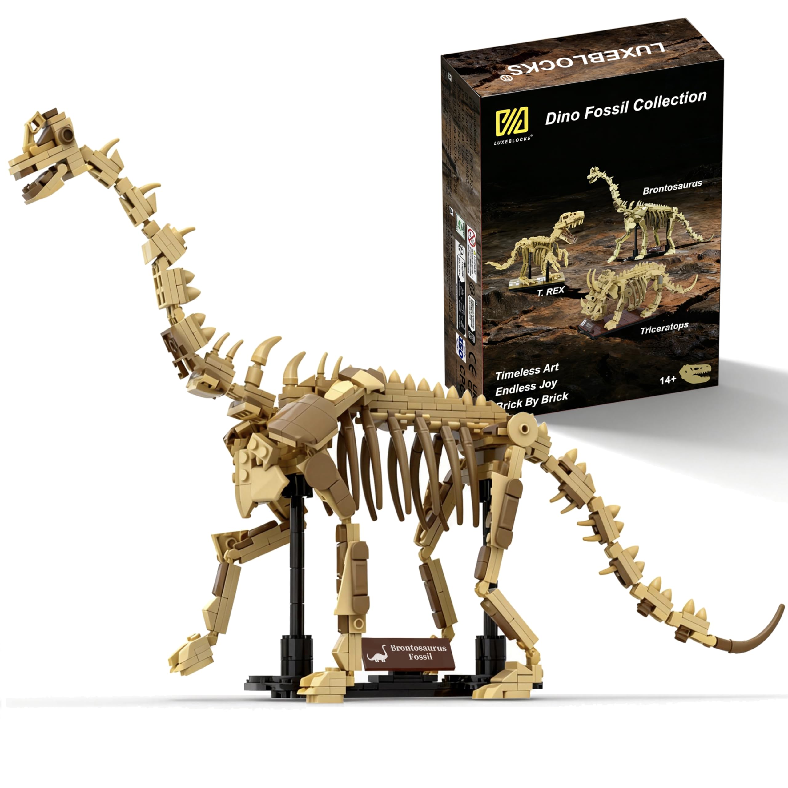 Amazon.com: LUXEBLOCKS Brontosaurus Skeleton Building Set - 476