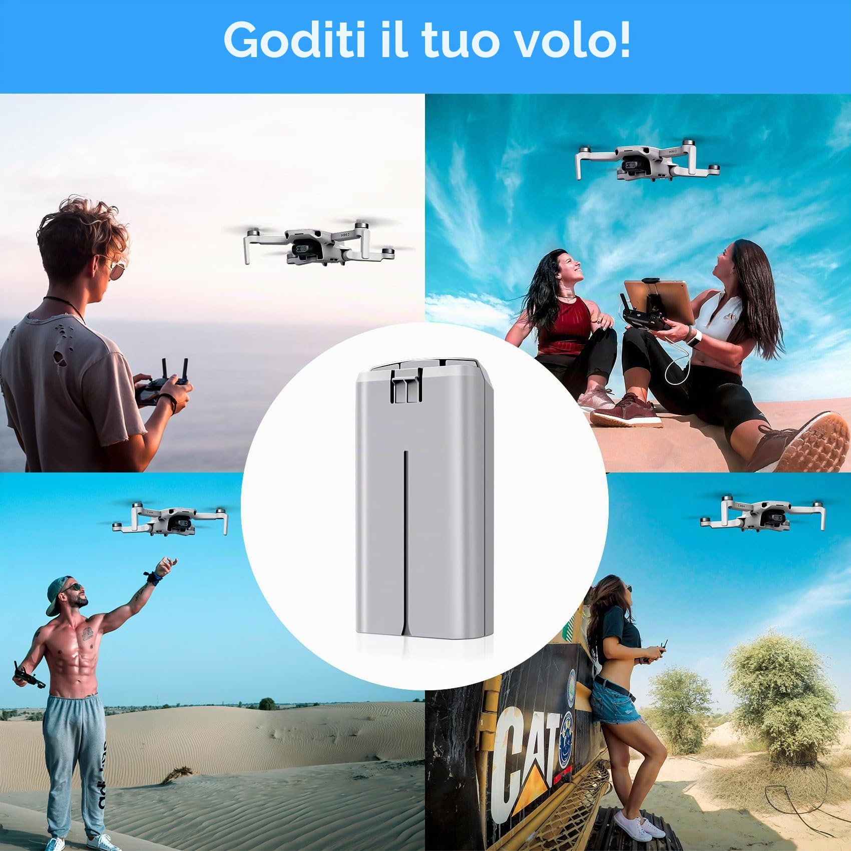 Mini 2 Serie Batteria 1 pezzo 7.7V 2400mAh Batteria di volo intelligente(31 minuti di autonomia massima) Pienamente compatibile con i droni DJI Mini 4K/2/2 SE/SE