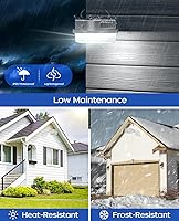 Vista 4 de CINOTON Luz LED de granero, 70 W 8400 lm, luz de seguridad para exteriores del anochecer al amanecer, listado UL, 120 V, optimizada para el hogar