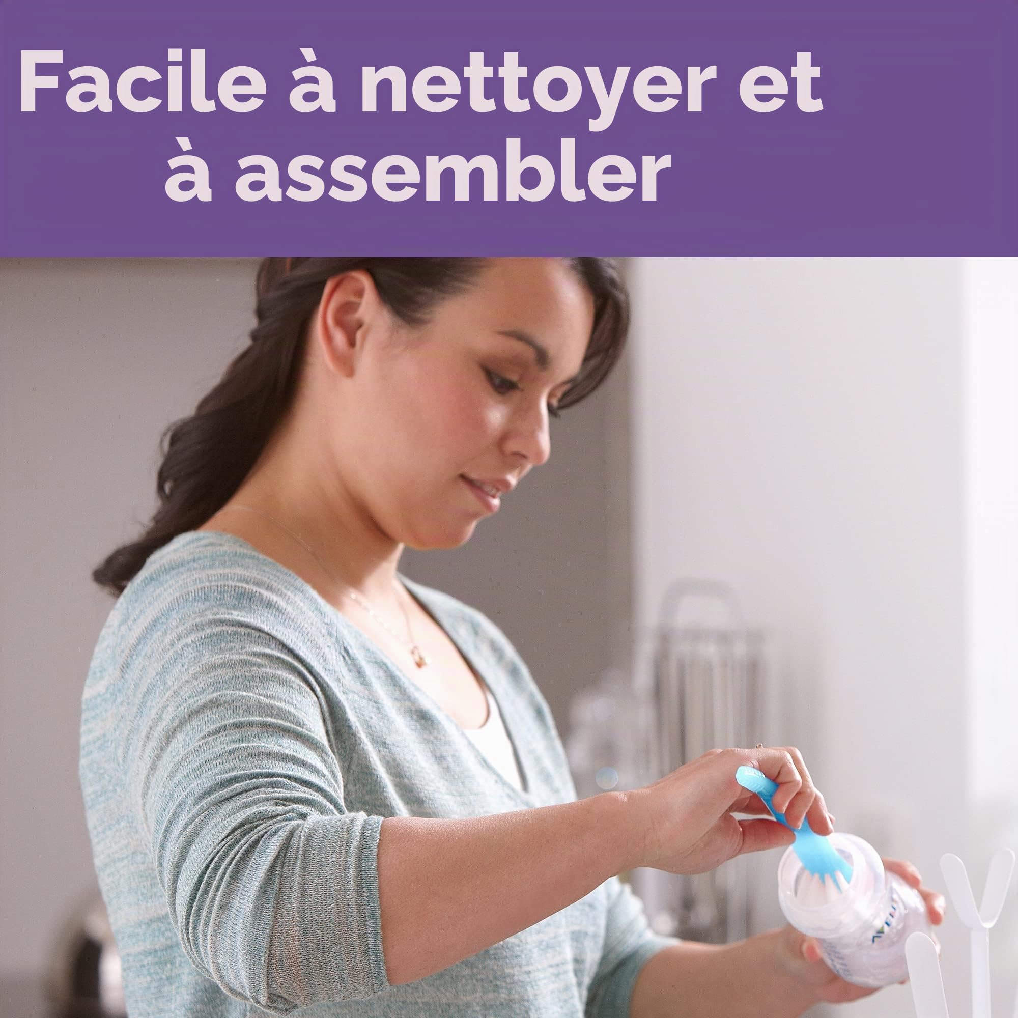 Philips Avent SCD858/01 Coffret cadeau en verre naturel pour nouveau-né avec tétons à réponse naturelle, 3 x 118 ml (débit lent, débit 2) et 2 x 237 ml (débit moyen, débit 3), 2 x manchons en silicone