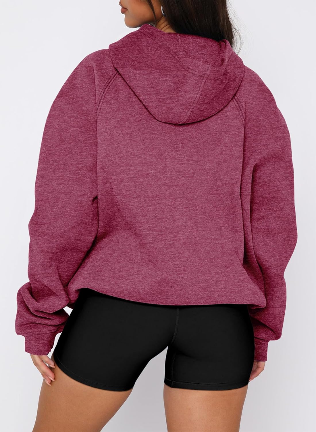 onlypuff Women Pullover Sweatshirt Long Sleeve Hoodies Kangaroo Pocket Fleece Basic Sweater - Image 3