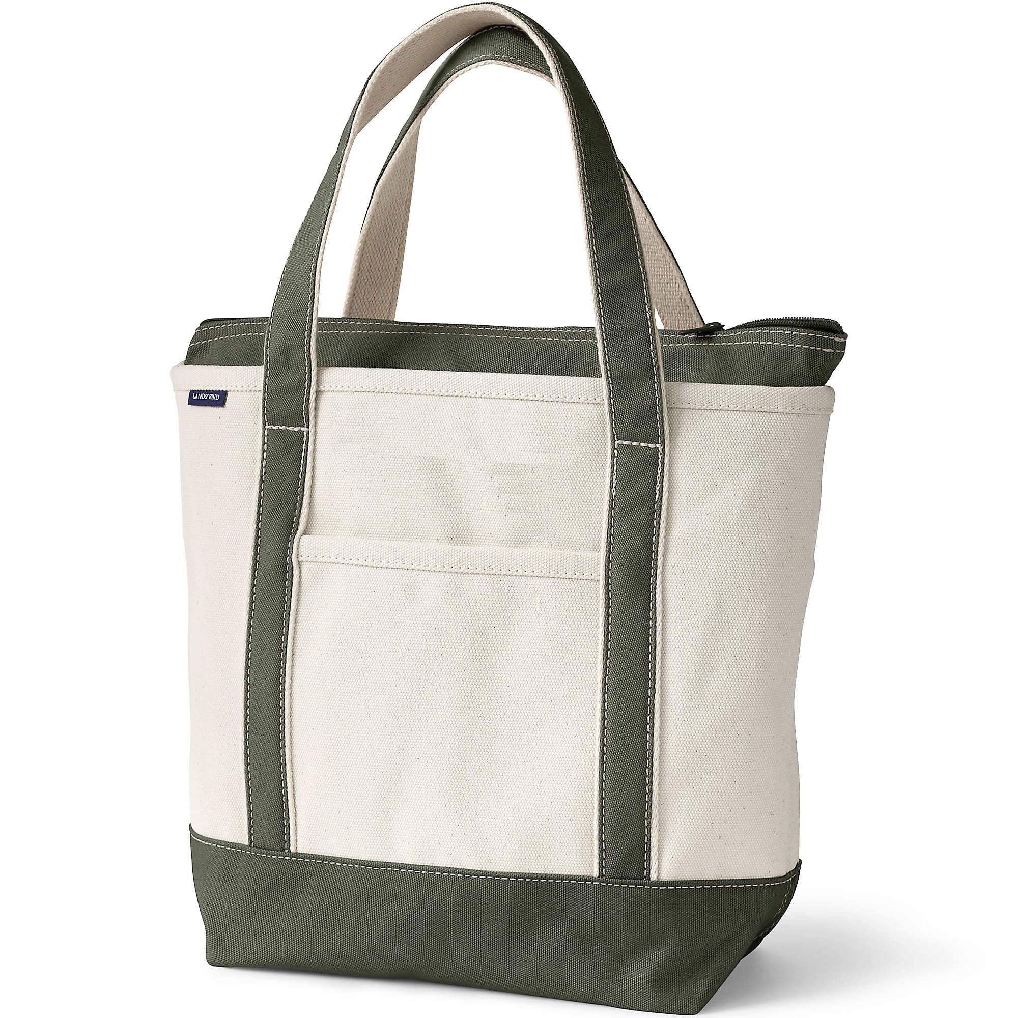 Lands End Zip Top Canvas Tote
