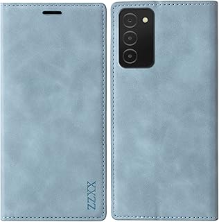 ZZXX Samsung Galaxy A03S Case Wallet with [RFID Blocking] Card Slot Photo Fram Kickstand Magnetic Soft Leather Flip Fold Case for Samsung Galaxy A03S Wallet Case(Light Blue)