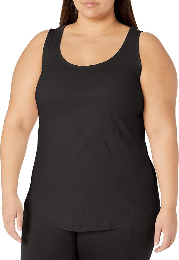 JUST MY SIZE Women's Size Cotton Jersey Shirttail Tank 30