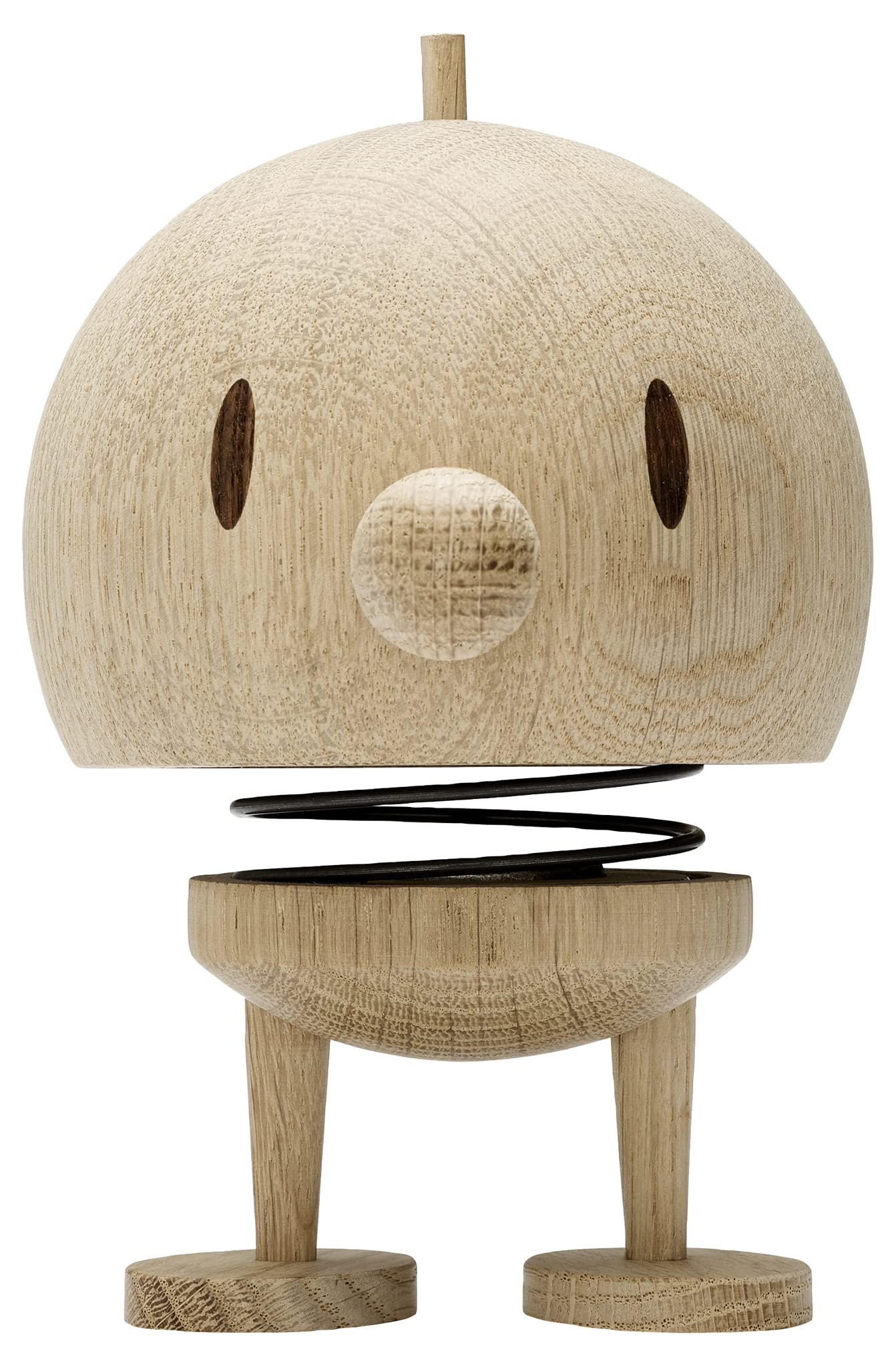 Hoptimist Bumble Wackelfigur aus Holz – Large, Raw Oak