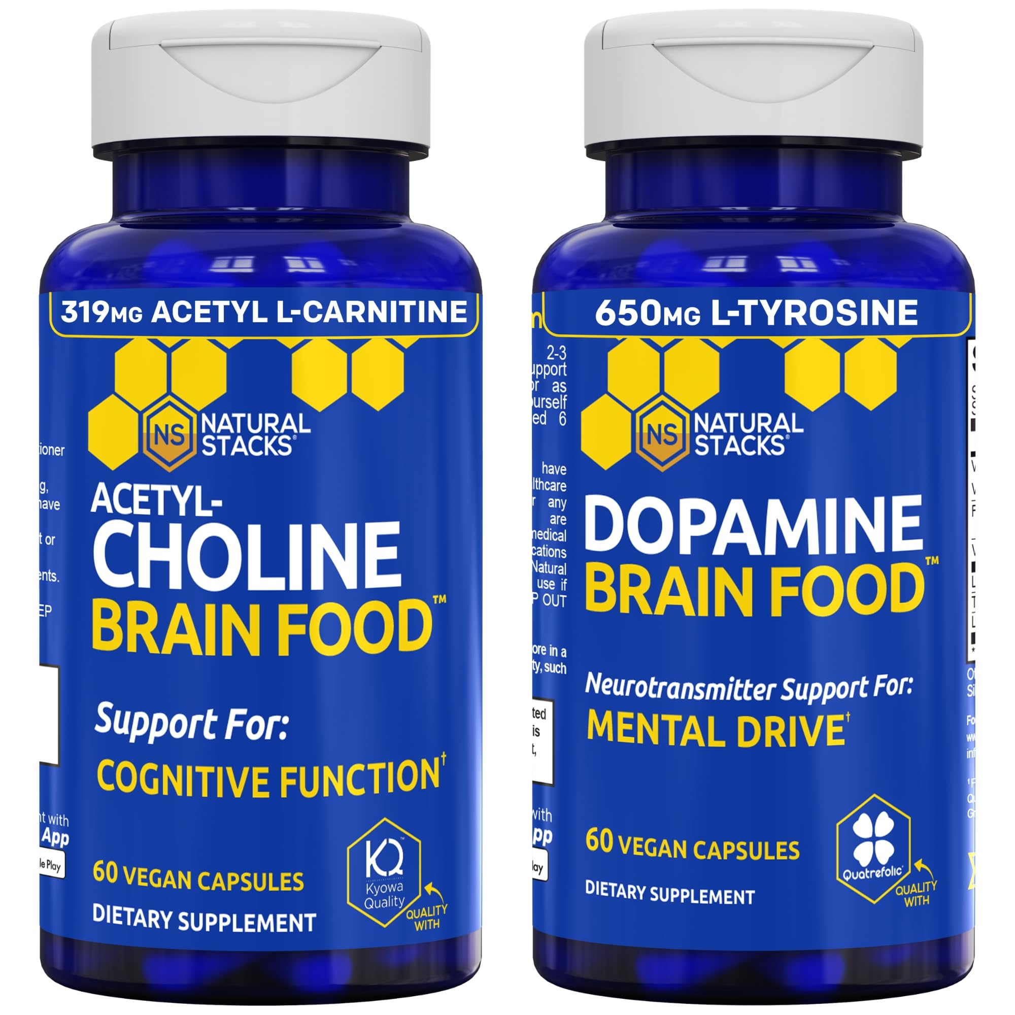 NATURAL STACKS Dopamine & Acetylcholine Brain Food Bundle - Supports Mental Drive and Cognitive Function*