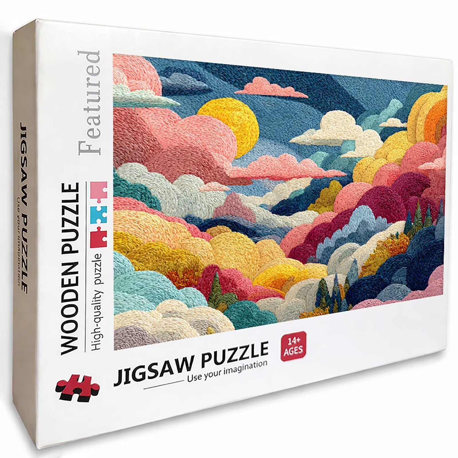 Colore Puzzle 4000 Pezzi Adulti, Puzzle Legno con Scatola 141x87cm, DIY Giochi Divertenti per Familiar, Idea Regalo Uomo e Donna, Squisita confezione Regalo, Estate Decorazioni Casa, (Nuvola) 7-4780