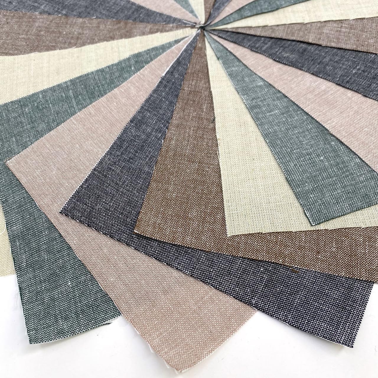 40+ Farmcloth Solid Charm Pack, Precut Cotton Homespun Brown Gray Fabric Squares by JCS (6 inch)