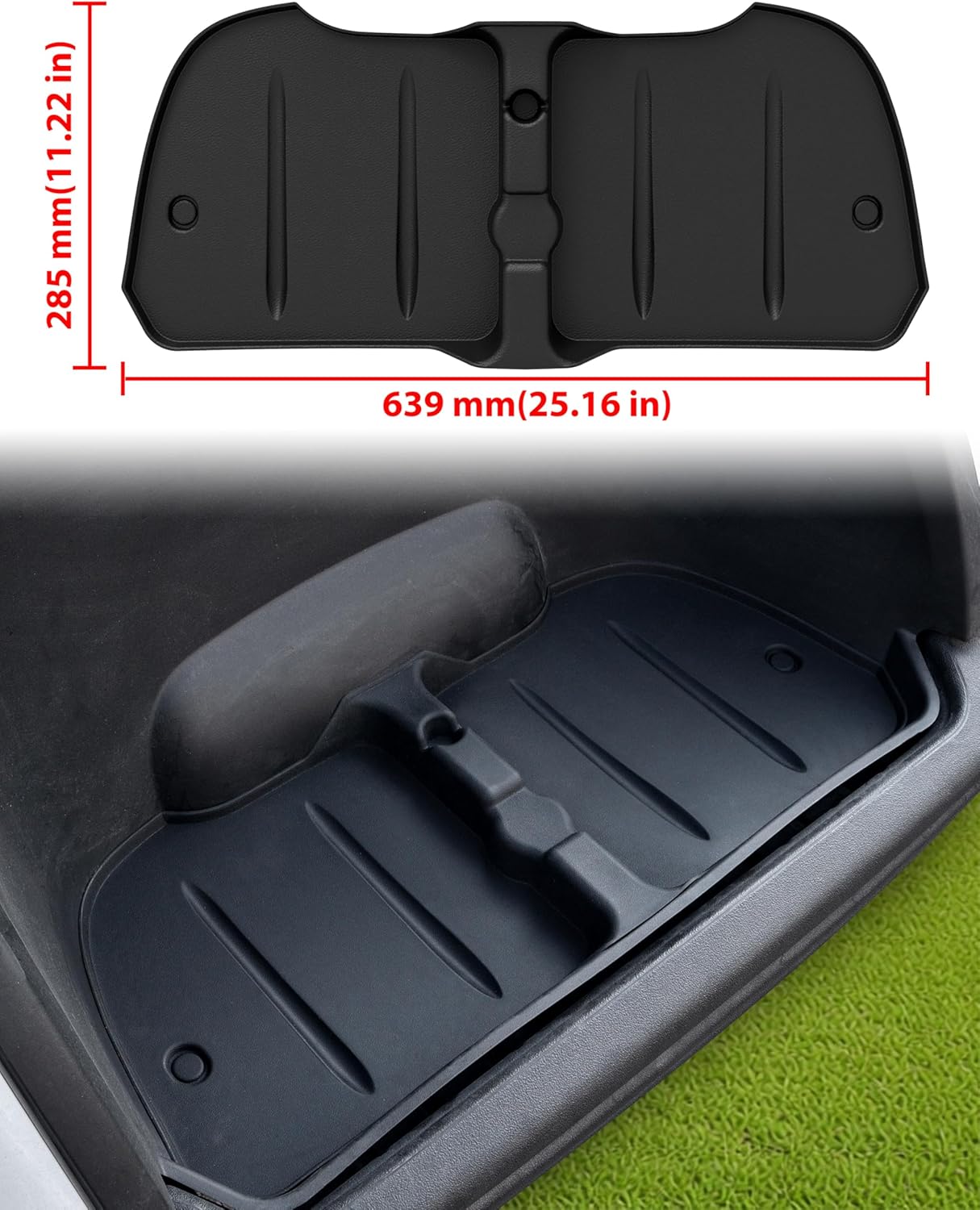 KEWISAUTO Bag Well Mat for Yamaha G29 Golf Carts Accessories,Full Coverage Rear Cargo Liner Bagwell Mat Rubber Slush Liner Insert for Yamaha Drive2 G29 Golf Cart, All Weather Protection