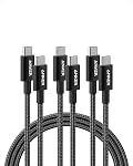Anker USB C to USB C Cable (10FT, 2Pack), Type-C 100W Charger Cord Fast Charging for iPhone 17/16 Series,MacBook Pro 2020,Pixel and More(USB 2.0,Black)