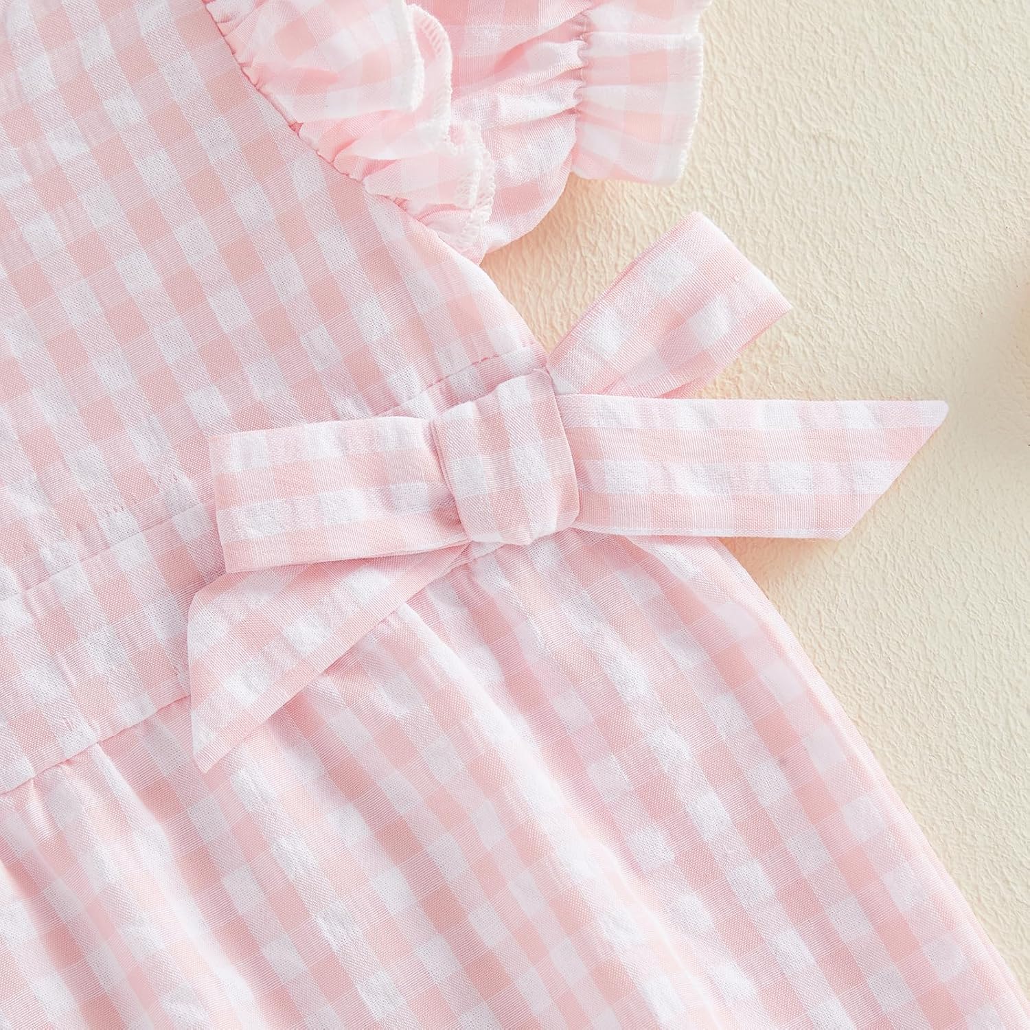 Baby Girl Bubble Romper Newborn Infant Ruffle Short Sleeve Toddler Plaid Jumpsuit Summer Outfit Cute Clothes - Image 7