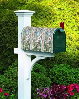 Mailbox Covers Retro Abstract Blossom Flower Mailbox Cover Magnetic Standard Size,Butterfly Leaves Plant Paper-cut Mailbox Wraps Post Box Cover for Outdoor Garden Yard Patio Decor Mailbox Decals