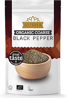 Ausha Organic Black Pepper - 200g - 1* GREAT TASTE AWARD 2023