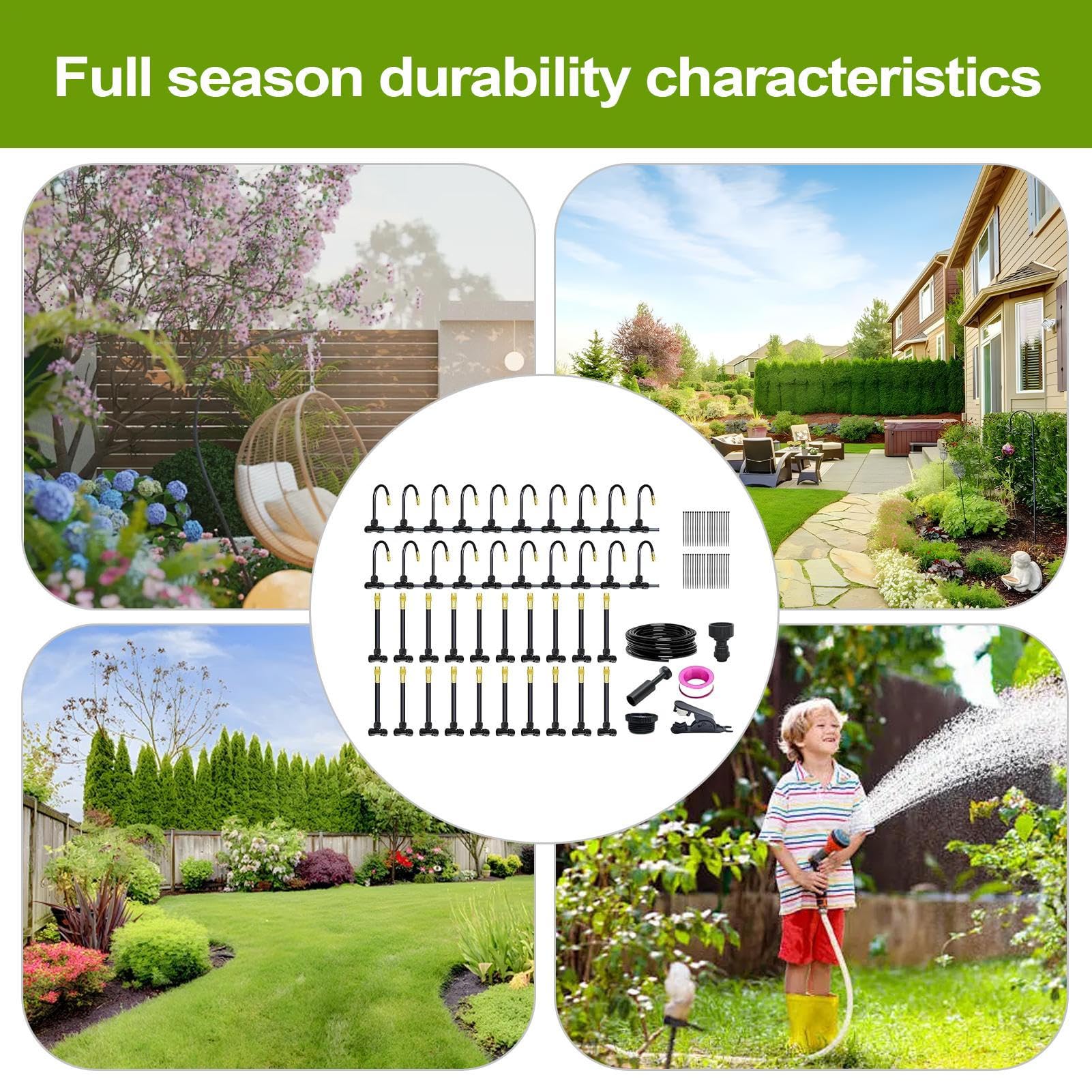 di Irrigazione a per Giardino Con Ugelli e Irrigatori a Nebulizzazione | Impianto Idrico per Esterno Per Esterno Aiuole Fiorite Cortile Balcone Serra E Piante In Vaso
