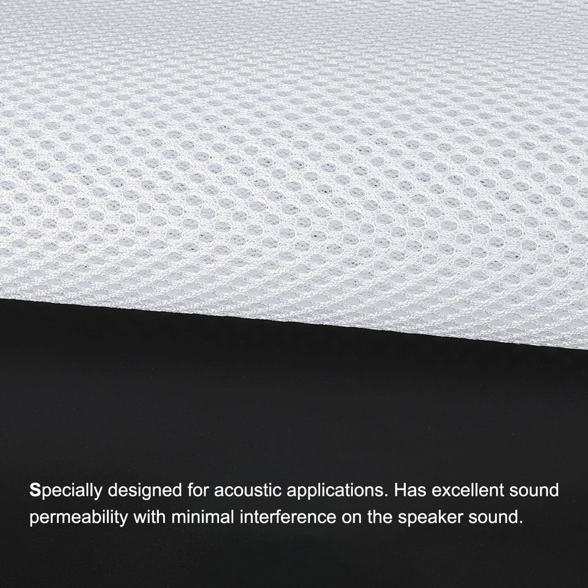 Sourcing Map Speaker Grill Cloth 20 X 63 Inch Stereo Mesh Fabric Protective Dustproof Cloth With Speaker Grill Guides Peg For Home Speaker Repair Dark Grey - View #8