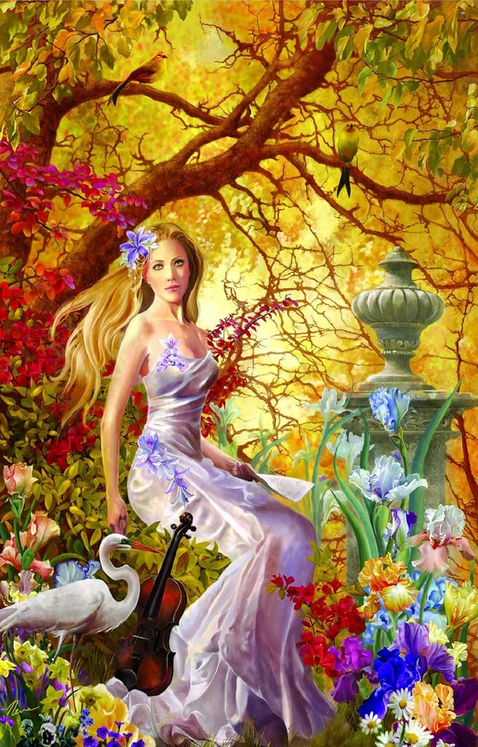 SUNSOUT INC - Lost Melody - 1000 pc Jigsaw Puzzle by Artist: Nene Thomas - Finished Size 19" x 30" - MPN# 67718