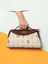 ZOUK Saisha Sling Bag for Women – Vegan Leather with Whip-Stitch Detailing & Detachable Silver | Water-Resistant Stylish Purse | Auroville Amethyst gallery image