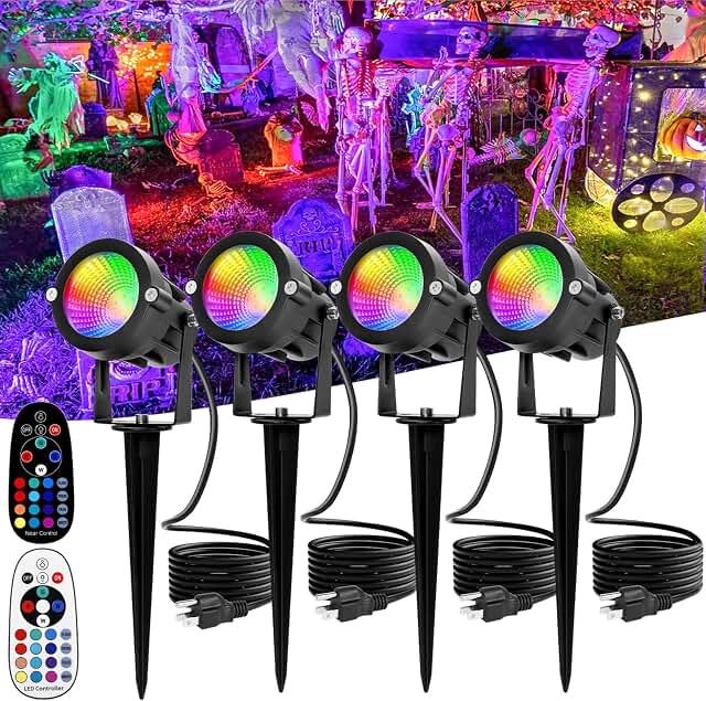 RGBW Outdoor Spotlight 4 Pack