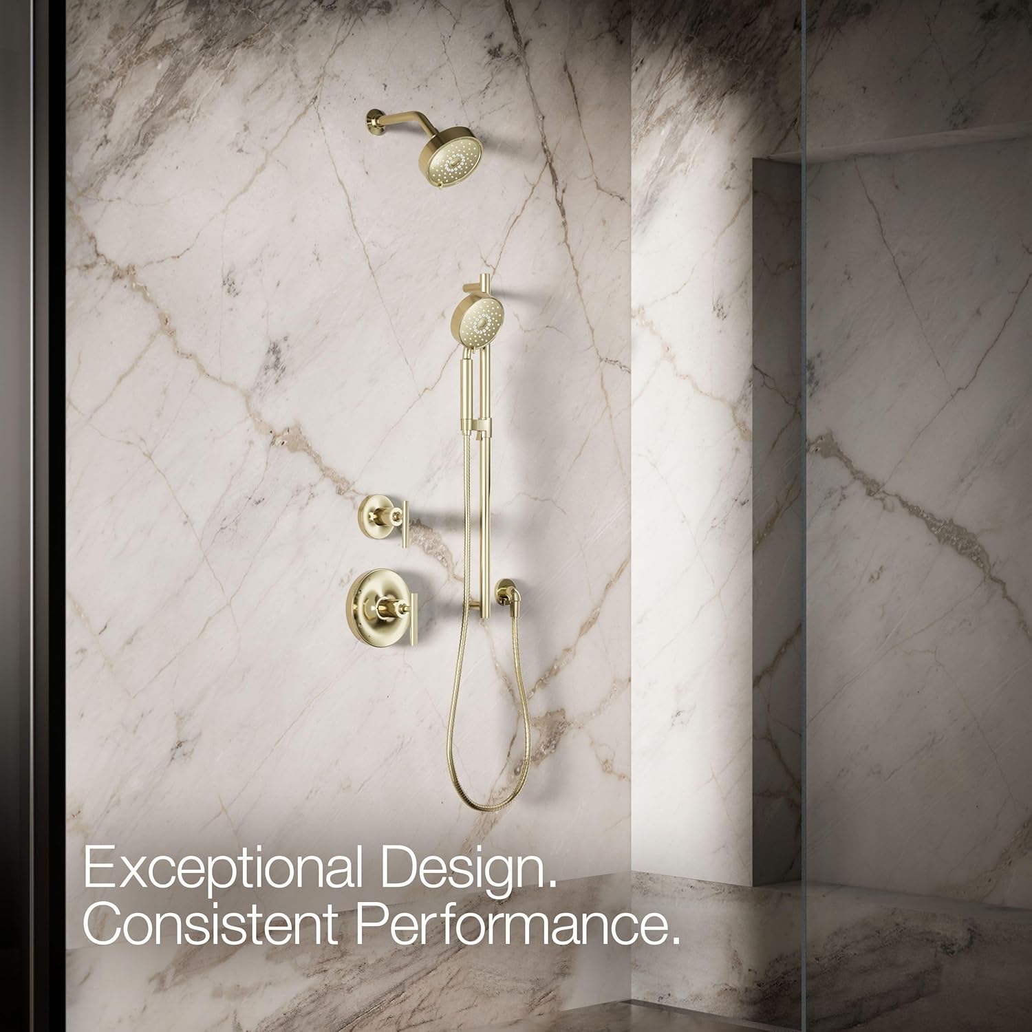 Kohler K-22166-G-AF Purist Multifunction HANDSHOWER 1.75 GPM, Vibrant French Gold