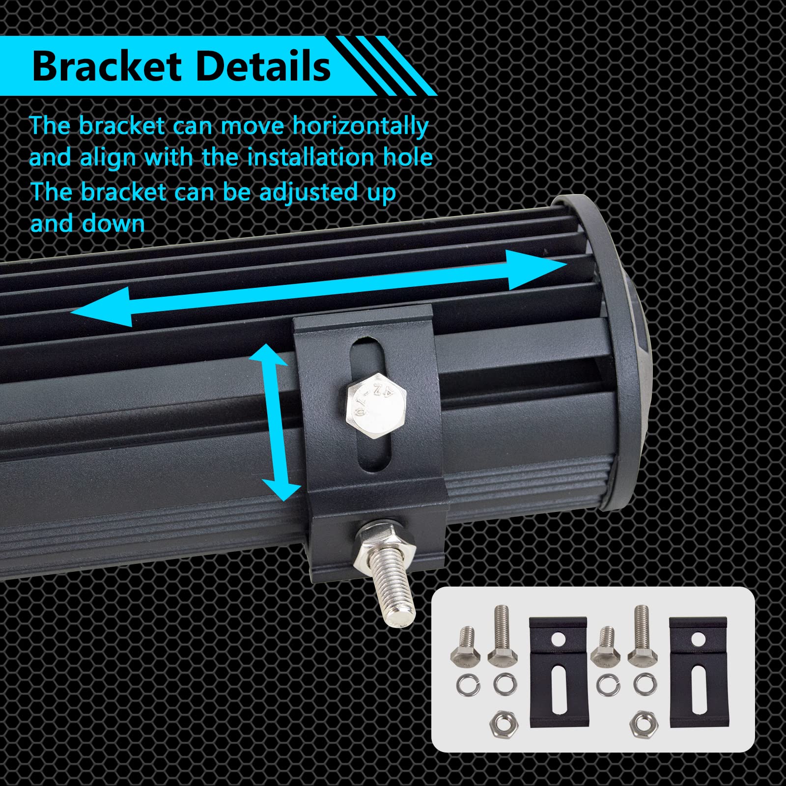 RIGIDON 12 cali 30 cm 330 W Led Bar z zestawem okablowania 12 V, pasek świetlny led reflektor roboczy do 4x4 Offroad Vehicle Car Truck ciągnik, 6000K światła przeciwmgielne