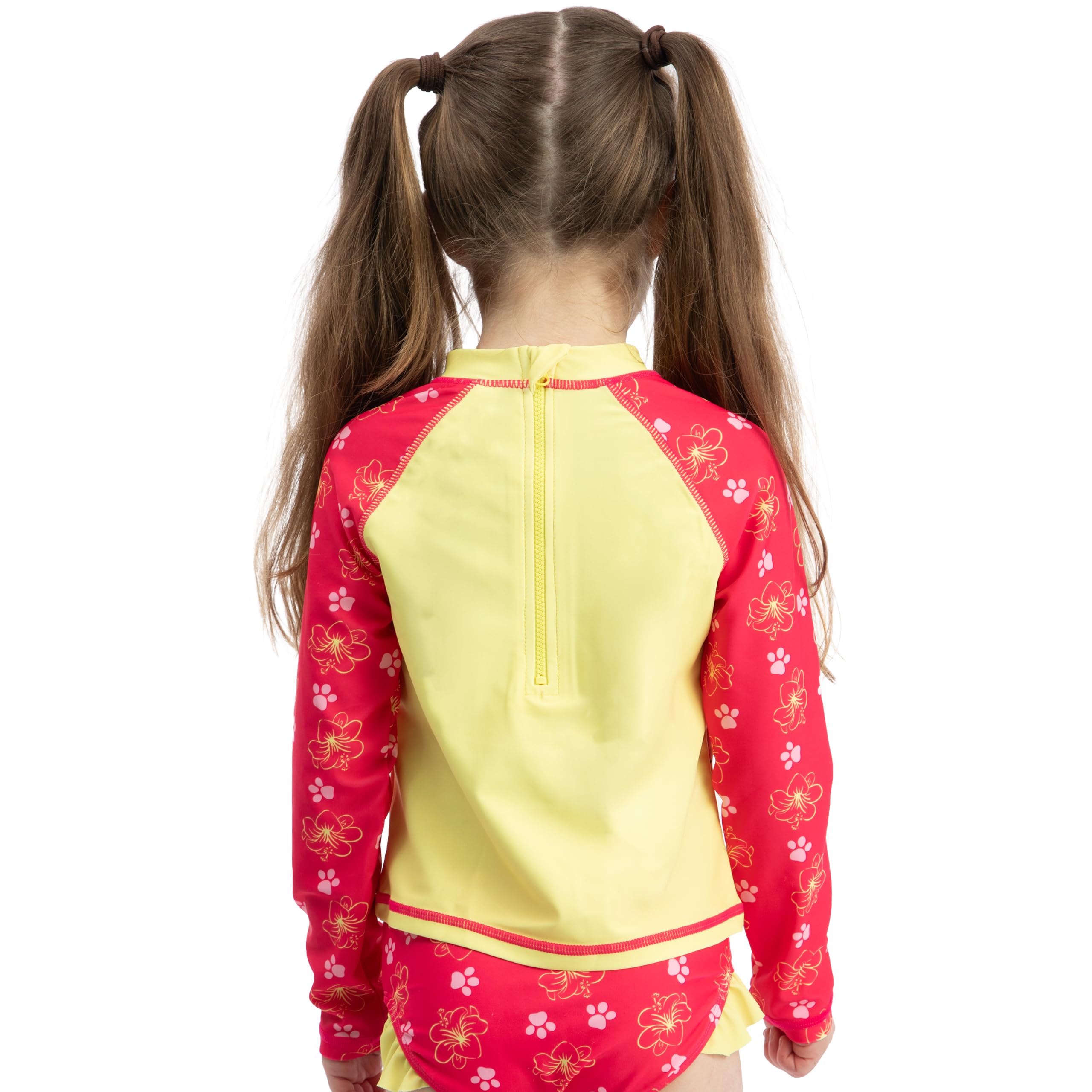 Paw Patrol bañador Piscina niña 2 Piezas, Traje de baño niños Manga Larga, Paws in Paradise bañador Natacion niña