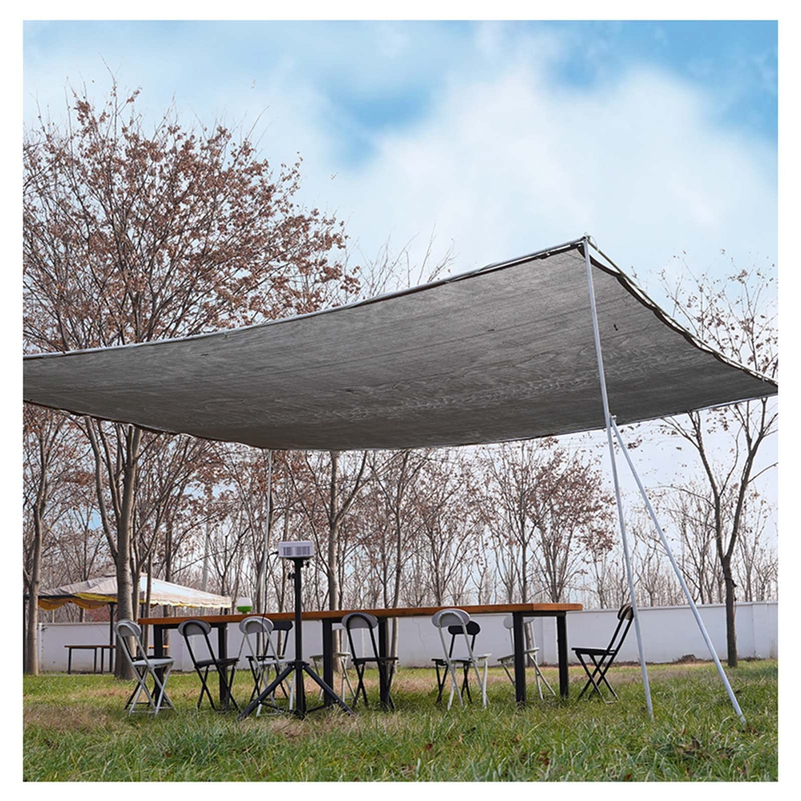 Filet d'ombrage pour serre 7 x 7 m - Tissu maillé noir résistant pour extérieur
