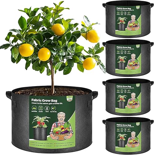 Miniatura 13 de T4U Bolsas de cultivo de 10 galones, macetas de tela para plantas, macetas de patatas, bolsas de jardín para cultivar verduras, bolsas de cultivo