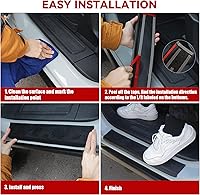 Vista 6 de REFORM DESIGN Protectores de umbral de puerta compatibles con Ford Bronco 2 puertas 2024 2023 2022 2021, 2 piezas de TPE sólido para borde