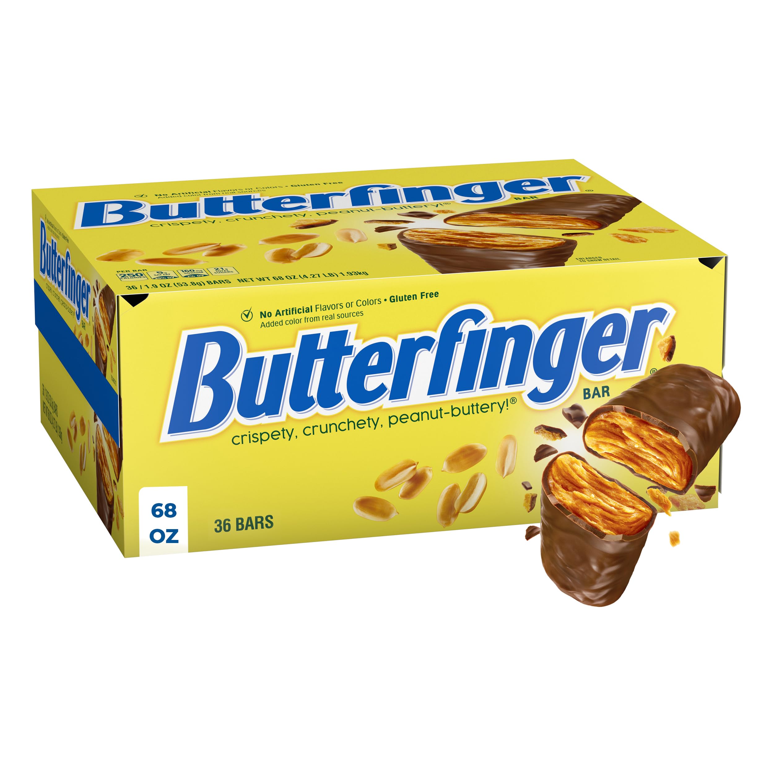 Full Size Candy Bar, 36 Count, Crispety Crunchety Peanut-Buttery On-The-Go Sweet Treat, 1.9 oz Each