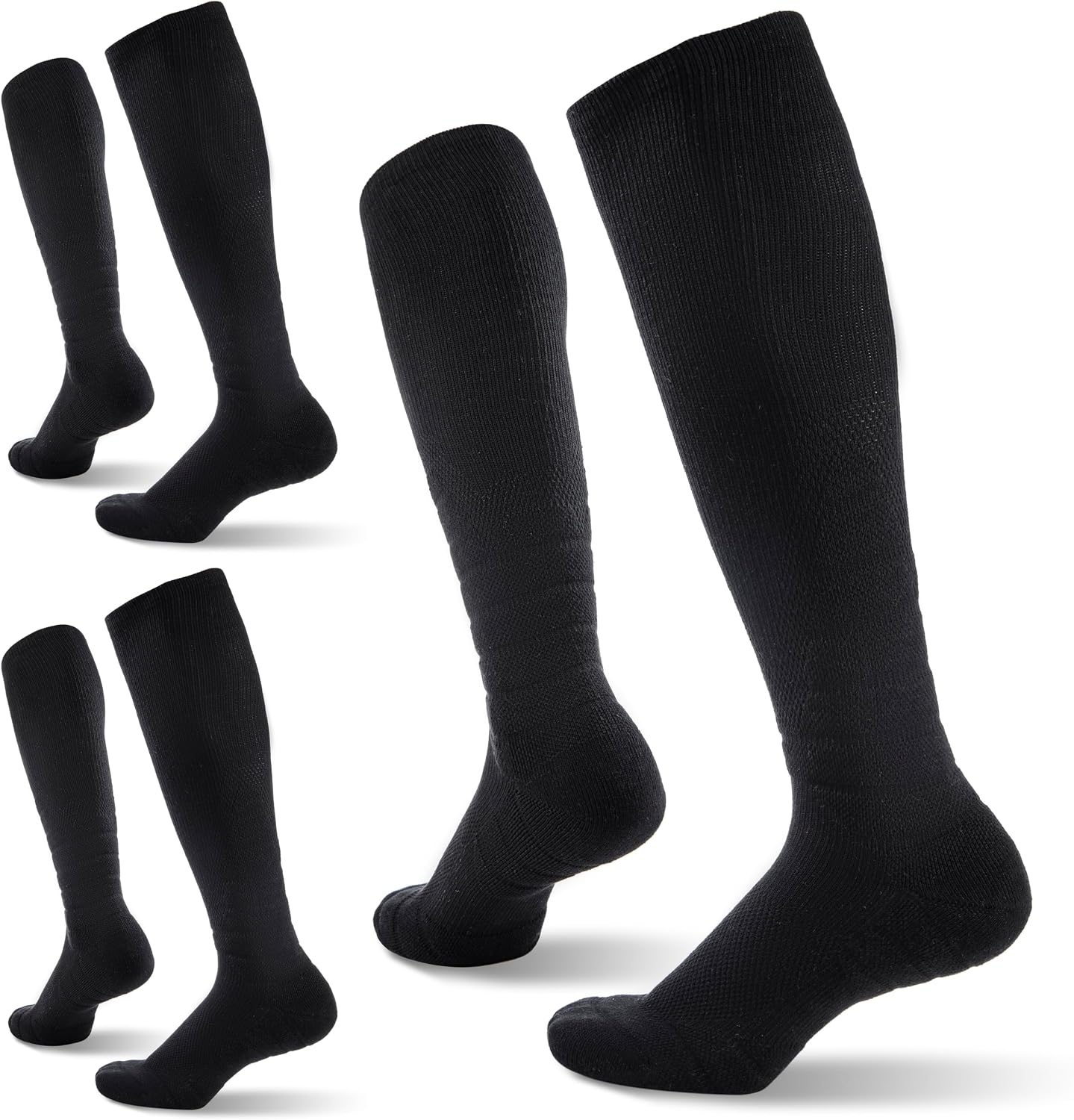 2/3 Pairs Soccer Softball Baseball Socks for Men Women Youth Boys