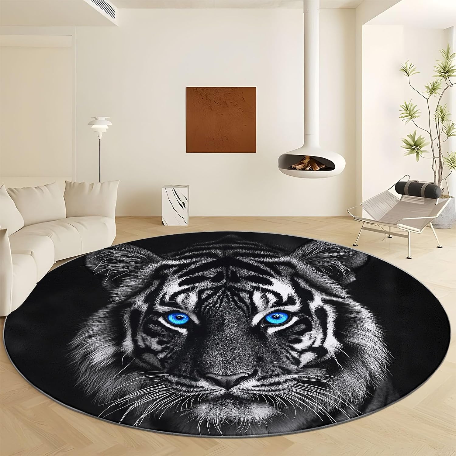 Kids Rugs for Playroom 3ft Animal Horse Round Rug Circle Rug Soft Washable Round Rug for Bedroom Non-Slip Round Kids Rug for Nursery Classroom Living Room