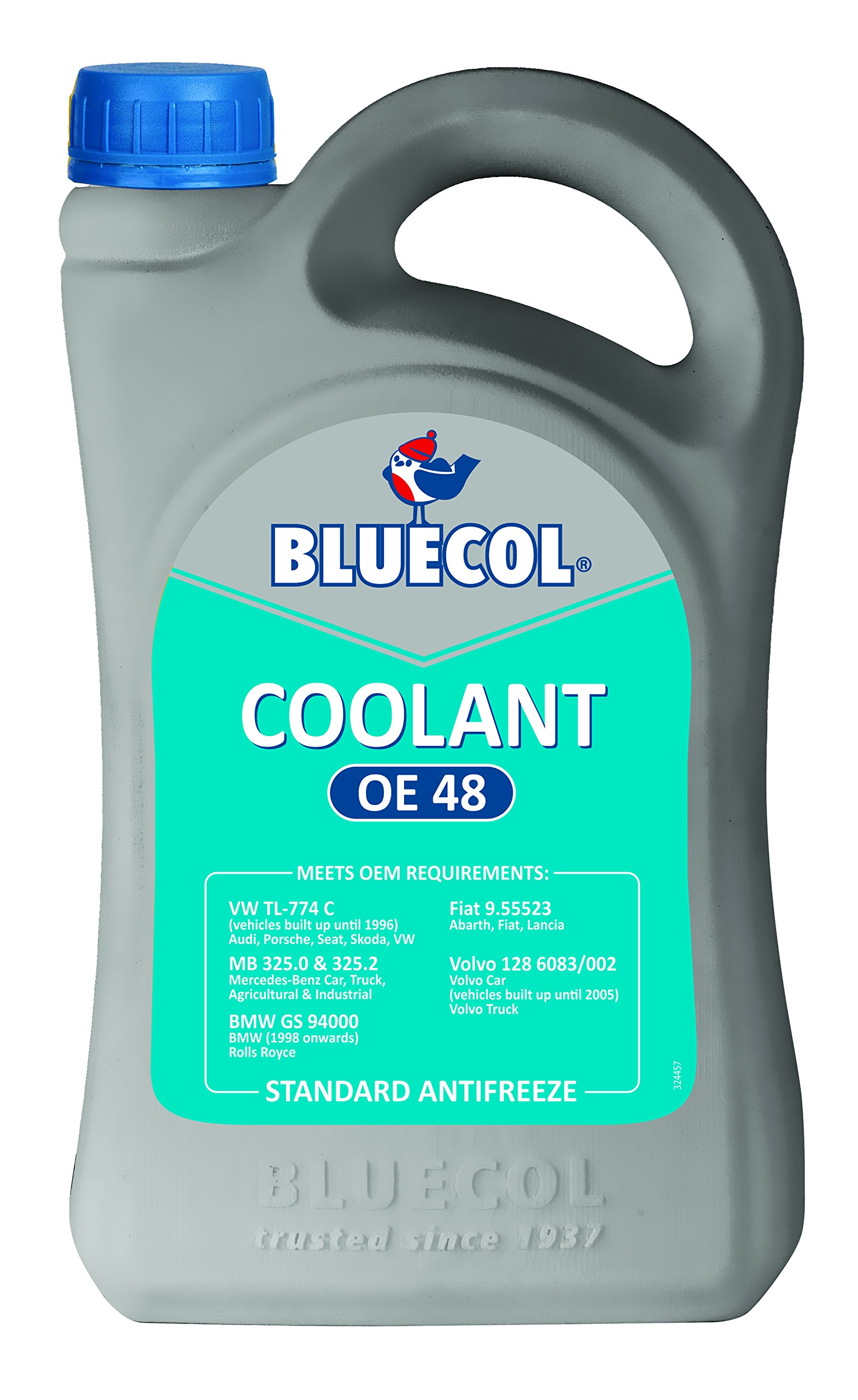 Bluecol Coolant Oe48 Antifreeze Winter Freezing Down To -36 Organic Acid 5 Litre from B&Q