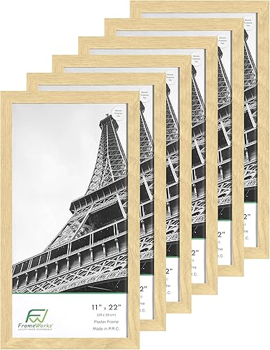 Vista 105 de FrameWorks Marco para póster de madera de 18 x 24 pulgadas, marcos clásicos de color negro mate con vidrio acrílico inastillable, fotos, pósters