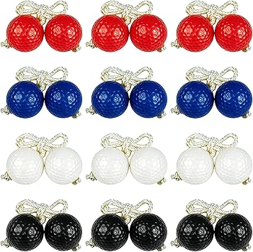 12 Pack Ladder Balls Ladder Toss Balls Replacement with Storage Bag for Toss Match
