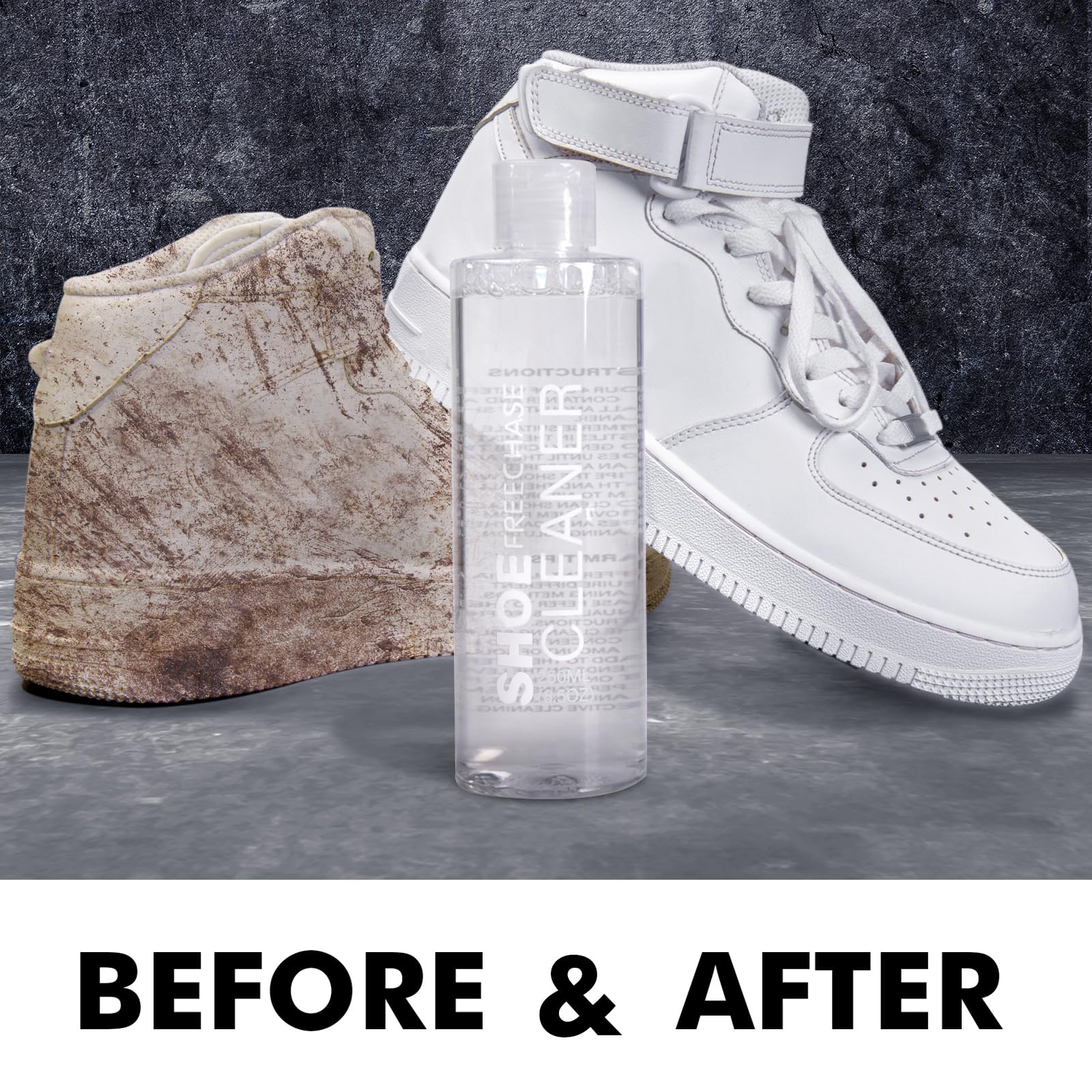 Juego de limpieza de zapatos para zapatillas, 240 ml, con cepillos y toalla, color blanco