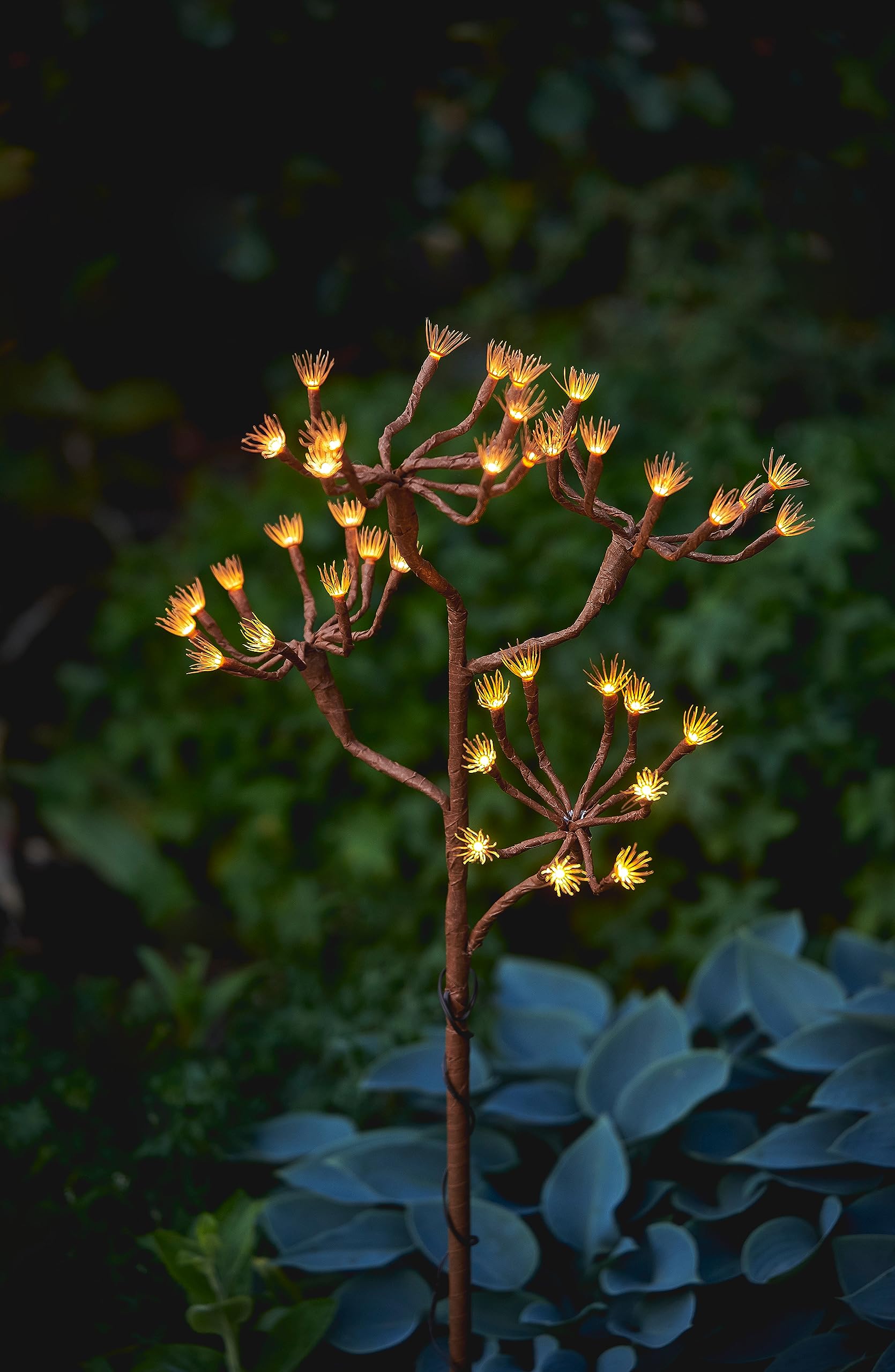 Lightstyle London Solar-Powered Outdoor Wild Fennel Branch with 40 Warm White LEDs [Energy Class A+++]