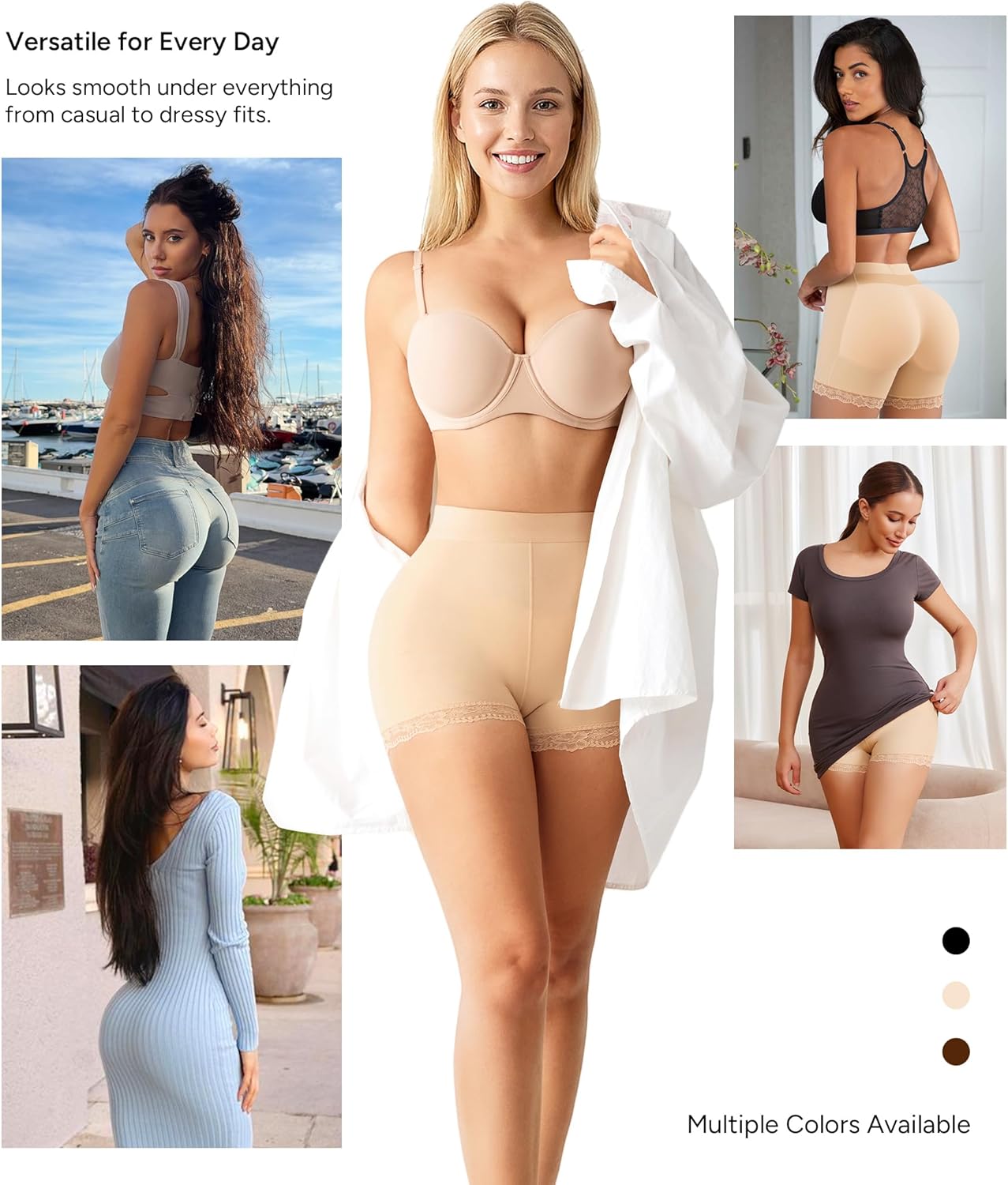 Nebility Butt Lifting Shapewear with Butt Pads - Padded Underwear for Women Booty Lifter Shorts Lace Hip Enhancer - Image 6