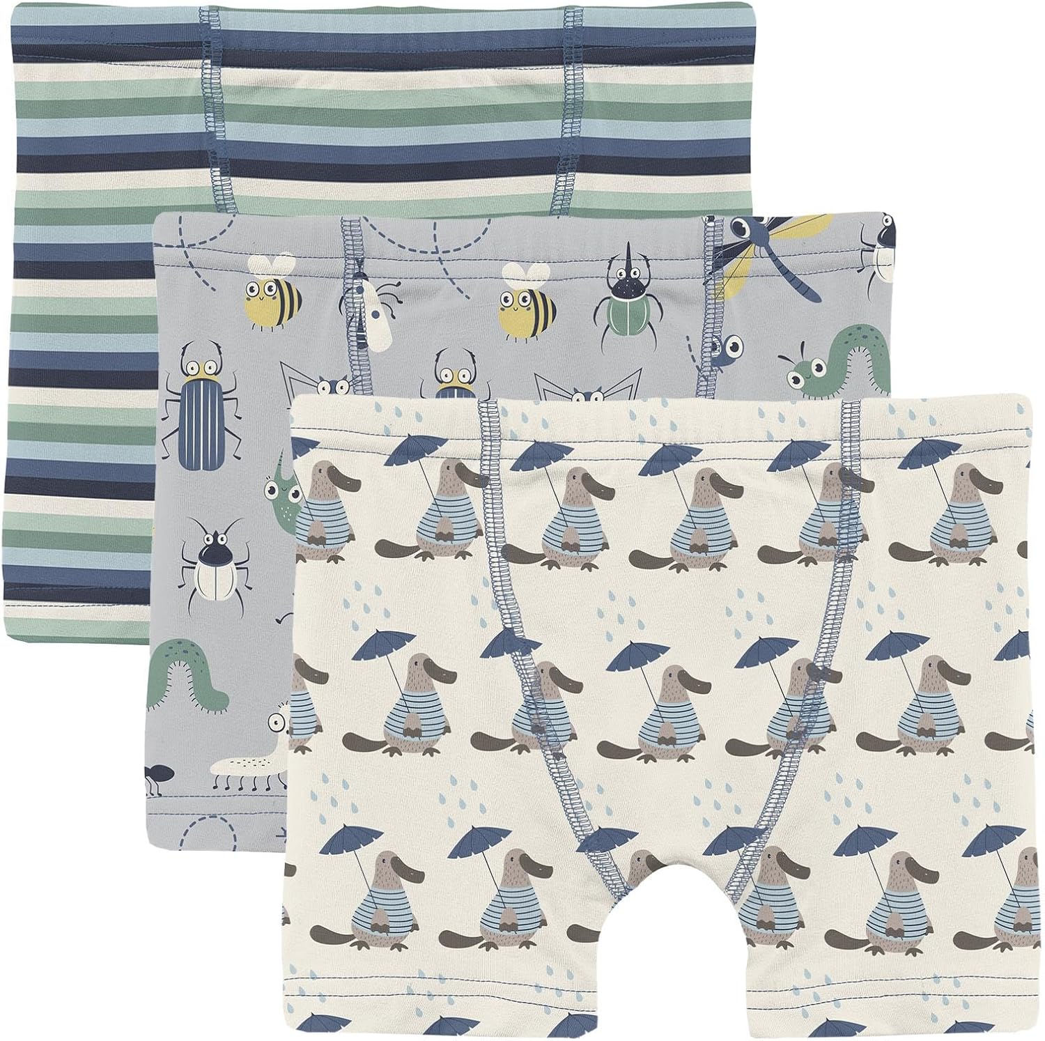 Kic Kee Pants KicKee Boys Boxer Briefs, Set of 3, Super Soft for All Day Comfort, Toddler to Big Kid Underwear