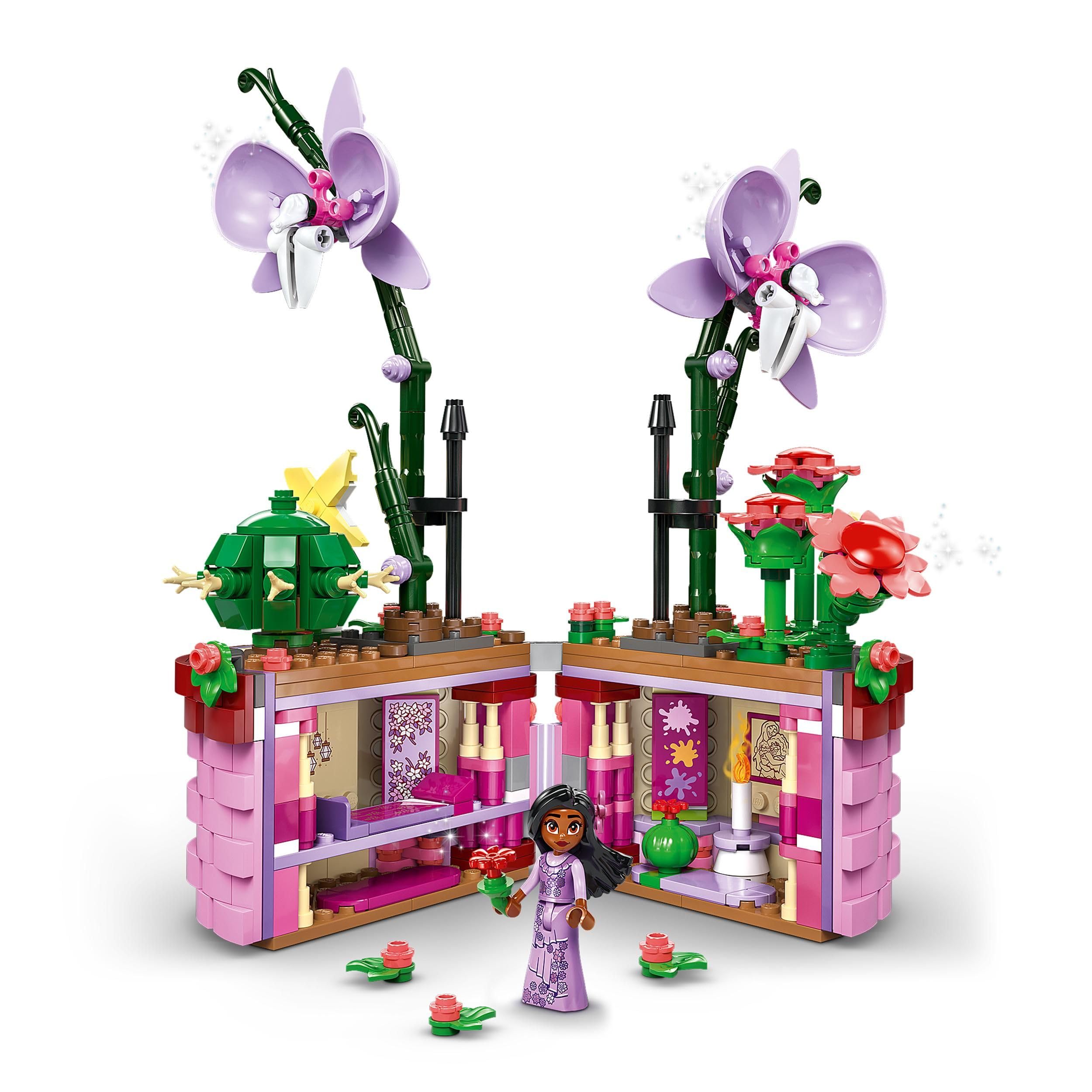 LEGO Disney Vaso di Fiori di Isabela, Giochi per Bambine e Bambini da 9 Anni in su con Mini Bambolina, Cesto Apribile, Orchidee e Cactus Giocattolo da Costruire, Idea Regalo dal Film Encanto 43237
