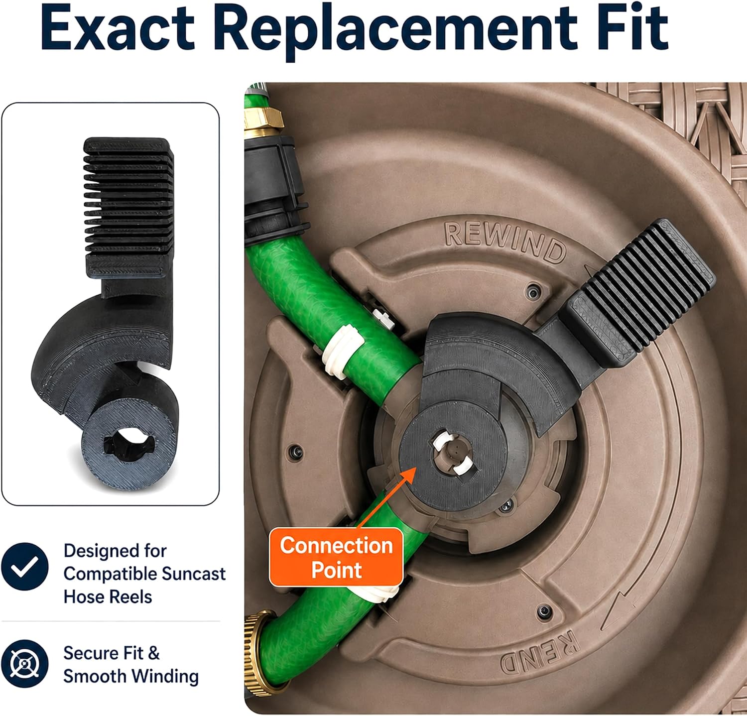 Replacement Crank Handle Compatible with Suncast RSH125 Hose Reel